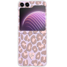 Чехол для Samsung Galaxy Z Flip 5 5G, жесткий корпус, розовый, Пантера