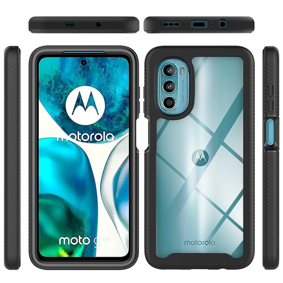 Чoхол Shockproof до Motorola Moto G52 4G / G82 5G, із захисним екраном, чорний
