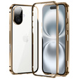 Чохол для iPhone 16, Magnetic Dual Glass, золотий