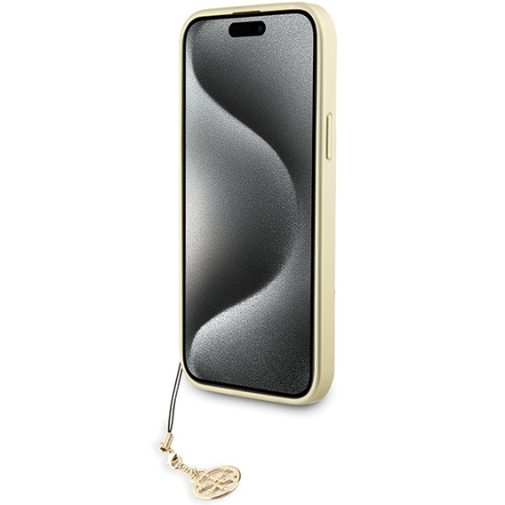 Чехол Guess 4G Charms с подвеской для iPhone 15 Pro