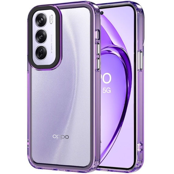 Чoхол до Oppo A80, Fusion Hybrid, прозорий / фіолетовий