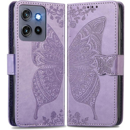 Чохол-книжка для Motorola Edge 50 Neo / Motorola ThinkPhone 25, Butterfly, фіолетовий