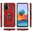 Бронированный Чехол до Xiaomi Redmi Note 10 / 10S, Nox Case Ring, красный