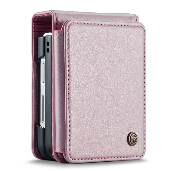 CASEME флип-кейс для Samsung Galaxy Z Flip5 5G, Litchi Wallet, розовый
