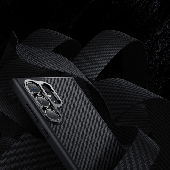 Кевларовий чохол BENKS для Samsung Galaxy S24 Ultra, для MagSafe, Carbon Fiber, чорний