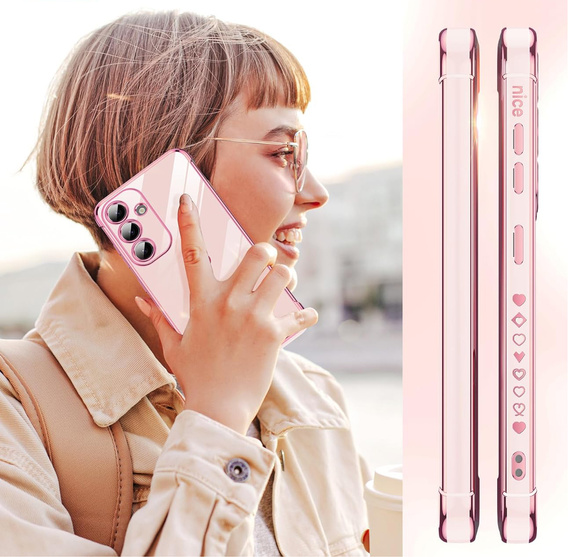 Чoхол до Samsung Galaxy S25 FE, Electro heart, рожевий rose gold