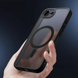Чохол для iPhone 16E, для MagSafe, ERBORD Matt Case, чорний + захисне скло