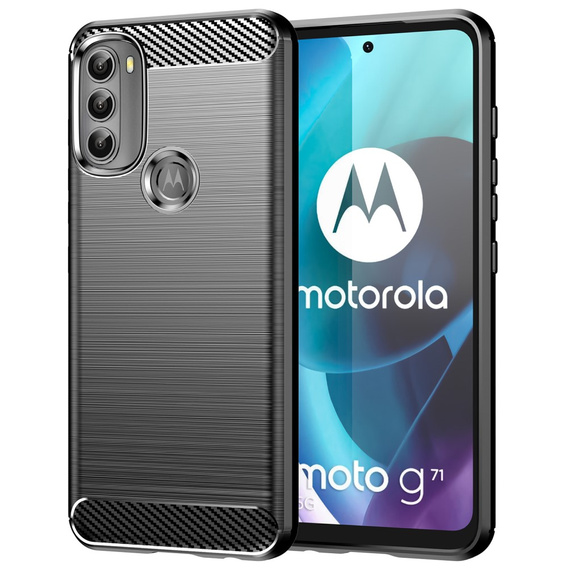 Чехол до Motorola Moto G71 5G, Carbon, чёрный