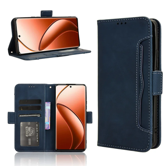 Откидной чехол для Motorola Edge 50 Pro, Card Slot, темно-синий