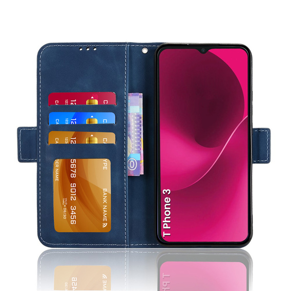 Откидной чехол для T Phone 3 5G, Card Slot, темно-синий