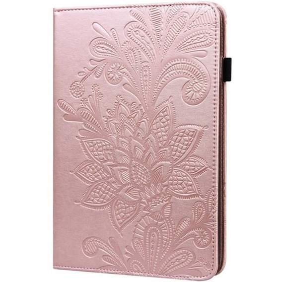чехол-крышка для Samsung Galaxy Tab A8 10.5 SM-X200 SM-X205, flower, розовый rose gold