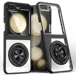 Чохол для Samsung Galaxy Z Flip7 FE / Z Flip6, Corners Dropproof, для MagSafe, прозорий / чорний