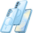 Матовый чехол для iPhone 17, для MagSafe, полупрозрачный синий