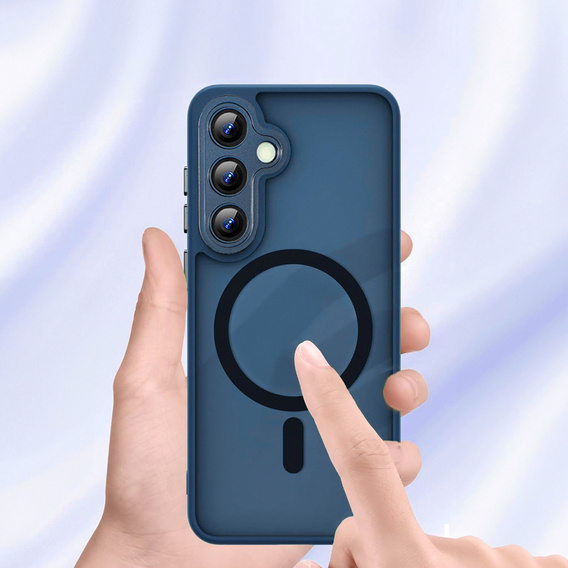 Матовий чохол для iPhone 17 Pro, для MagSafe, напівпрозорий синій