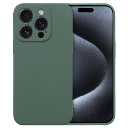 Чехол до iPhone 15 Pro Max, Silicone Lite, тёмно-зелёный