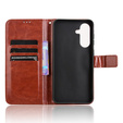 Откидной чехол для Samsung Galaxy A36, Crazy Horse Wallet, коричневый