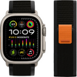 Нейлоновый ремешок до Apple Watch 1/2/3/4/5/6/7/8/SE/ULTRA 42/44/45/49mm, Black / Orange