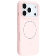 Силіконовий чохол для iPhone 17 Pro Max, для MagSafe, протиударний, рожевий