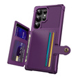 Чехол для Samsung Galaxy S24 Ultra, Card Holder Kickstand, фиолетовый