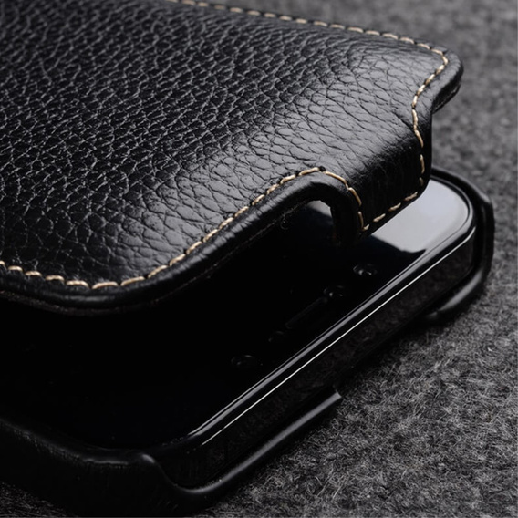 Чохол MELKCO для iPhone 13 Pro, шкіряний, фліп, чорний