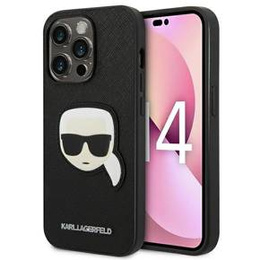 Чехол Karl Lagerfeld до iPhone 14 Pro Max, Saffiano Karl's Head Patch, чёрный