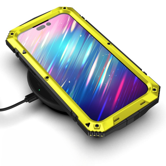 Чехол для iPhone 14 Pro, R-JUST, бронированный, жёлтый