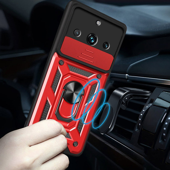 Чохол NOX Camera Slide Realme 11 Pro 5G / 11 Pro+ 5G, CamShield Slide, червоний