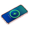 Чохол для iPhone 16 Pro Max, ERBORD Glitter MagSafe, рожевий + Скло для екрану