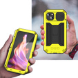 Чехол для iPhone 15, R-JUST CamShield Slide, бронированный, жёлтый / черный