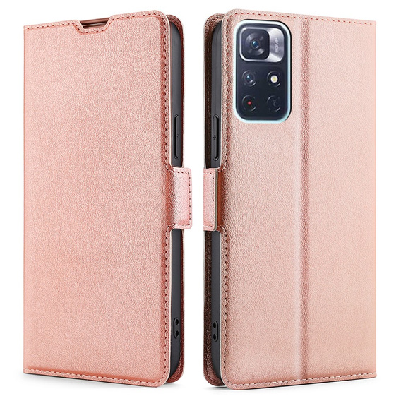 Чехол Wallet Puro до Xiaomi Poco M4 Pro 5G / Redmi Note 11S 5G, Rose Gold