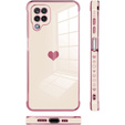 Чехол до Samsung Galaxy A12 / M12 / A12 2021, Electro heart, розовый rose gold