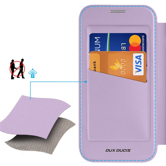 Чохол Dux Ducis для iPhone 17, Skin X Pro, з клапаном, для MagSafe, фіолетовий