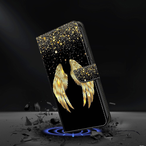 Чохол-книжка для Xiaomi Redmi Note 12 4G, Wallet Wings, золотий
