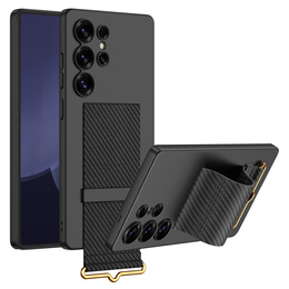 Чехол до Samsung Galaxy S25 Ultra, GKK Strap Case, carbon чёрный