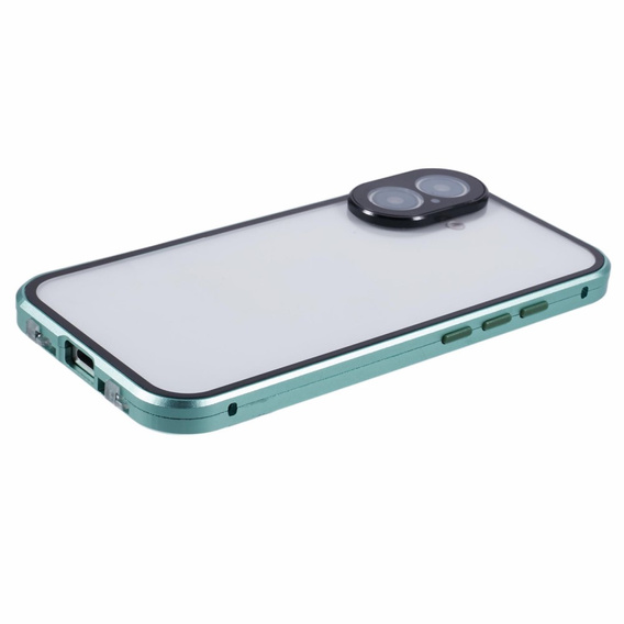 Чохол для iPhone 16, Magnetic Dual Glass, зелений