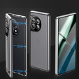 Чехол для OnePlus 12 5G, Magnetic Dual Glass, серебряный