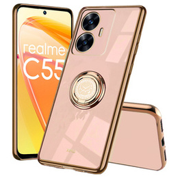 Чехол до Realme C55, Electro Ring, розовый rose gold