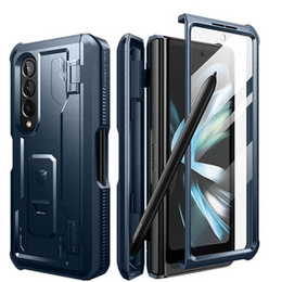 Броньований чохол для Samsung Galaxy Z Fold 4 5G, Dexnor Full Body S-Pen Slot, темно-синій
