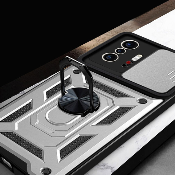 Чохол NOX Camera Slide Xiaomi 11T / 11T Pro, CamShield Slide, срібло