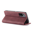 Чехол CASEME для Xiaomi Redmi Note 10 Pro, Leather Wallet Case, красный