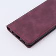Чехол для Oppo A78 4G, ERBORD Vintage, бумажник с клапаном, красный