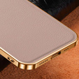 Чехол до iPhone 14 Pro, Cowhide Leather, розовый