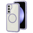 Чохол з рамкою для Samsung Galaxy S23 FE, для MagSafe, прозорий / фіолетовий