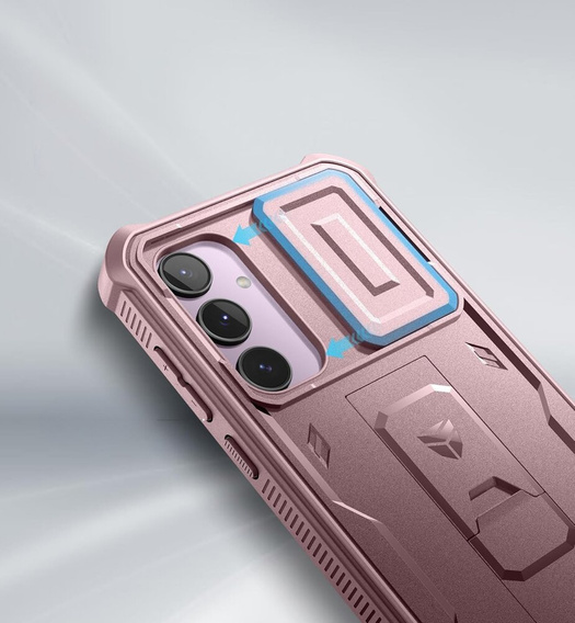 Броньований чохол для Samsung Galaxy A35, Dexnor Full Body (Two Frames), рожевий rose gold