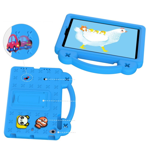Детский чехол для iPad mini 7.9" 2019/2015/2014/2013/2012 (5/4/3/2/1 gen.), Cute Patterns, с подставкой, синий