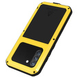 Чoхол Love Mei до Samsung Galaxy S21 FE, armored with glass, жовтий