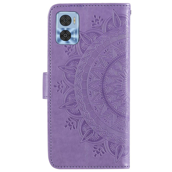 Чохол-книжка для Motorola Moto E22 / E22i, Mandala, фіолетовий