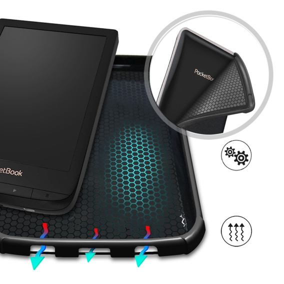 Чохол для PocketBook Touch Lux 4 5 606 616 627 628 632 633, Smartcase, чорний