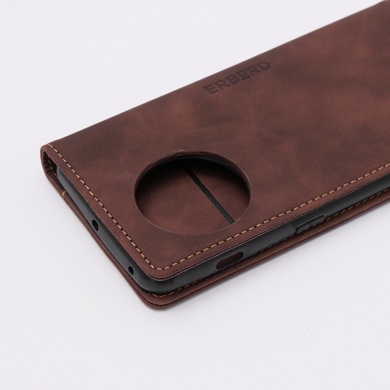 Чохол для OnePlus 11 5G, ERBORD Vintage, гаманець з клапаном, темно-коричневий