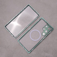 Магнітний чохол Dual Glass MagSafe для Samsung Galaxy S22 Ultra, зелений